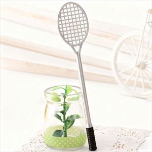 Stylo à bille créatif Kawaii en métal avec logo, stylo signature multicolore en forme de raquette de badminton, stylos gel pour offrir en cadeau aux clients - Product Image 4