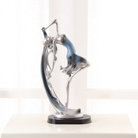 Figurine de danseuse minimaliste moderne, style européen, sculpture en résine synthétique - 22 cm de haut, décoration pour salon, armoire à vin, maison