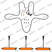Jaune ambre blanc couleur 3 pièces Kit de barre lumineuse LED adapté pour HMT Aftermarket Raptor Grille adaptée pour FORD RANGER T7 T8 2015-2021