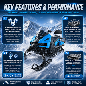 Motoneige tout-terrain à châssis <span class=keywords><strong>en</strong></span> acier, haute traction, à essence, pour la conduite <span class=keywords><strong>en</strong></span> extérieur, buggy de neige, <span class=keywords><strong>luge</strong></span> récréative, directement de l'usine - Product Image 1