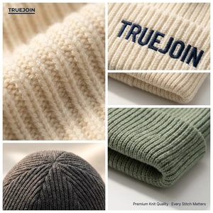 Gorro <span class=keywords><strong>de</strong></span> Punto Acrílico con Puño, Bordado con Logotipo Personalizado, Fabricante Certificado ISO, OEM, ODM, Venta <span class=keywords><strong>al</strong></span> <span class=keywords><strong>Por</strong></span> <span class=keywords><strong>Mayor</strong></span>, MOQ Bajo, para <span class=keywords><strong>Invierno</strong></span> - Product Image 2