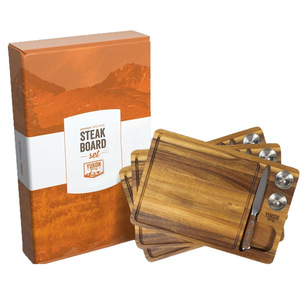 Tabla de cortar de madera de acacia 39x25.5x2cm, rectangular, antideslizante, para uso en la cocina - Product Image 5