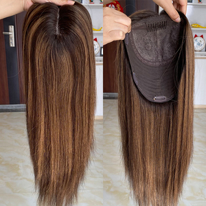 Topper de Cabello Natural con Aspecto de Seda, Cabello Europeo para Adelgazamiento Capilar - Product Image 1