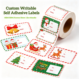 Wholesale Writable Coated Paper Self Adhesive Labels Blank Handwriting Pen Write Stickers Custom Logo Size Packaging <strong>Name</strong> <strong>Tags</strong> - Product Image 2