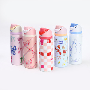 Gobelet isotherme en acier inoxydable 304 à large ouverture, portable, pour femmes, voyages en plein air, cadeau de rentrée scolaire - Product Image 1