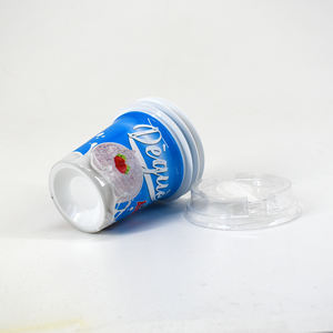Luckytime vente en gros gobelet en plastique de yaourt jetable de qualité alimentaire avec <span class=keywords><strong>logo</strong></span> personnalisé avec couvercles - Product Image 6
