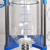 Cuve de réaction automatique sous vide à double paroi en verre pour laboratoire avec moteur et pompe, capacité 1L-200L, haute sécurité