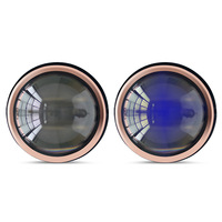 BBROY Phares LED de voiture, feux antibrouillard, lentilles de projecteur à double faisceau sans perçage de 25 pouces/3 pouces, H4/H7, double réflecteur, laser haute puissance