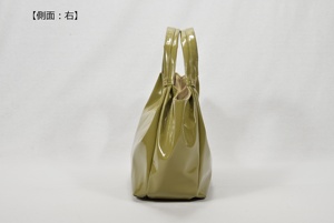 Sac fourre-tout en cuir PU verni brillant, grande capacité, sac à bandoulière avec poche arrière zippée - Product Image 3