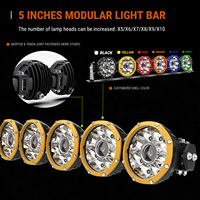 Barre lumineuse LED 5 pouces pour camion, 9-30V DC, IP67, éclairage de conduite, travail, pick-up, SUV, 4x4, tout-terrain, toit, pare-chocs, usage intensif, tracteur, 12V 24V