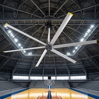 Industrieller Axialventilator 10ft Rotorblattdurchmesser 6000m/min Luftstrom 38dB Leise Dachmontage für Werkstatt Lager Viehzucht