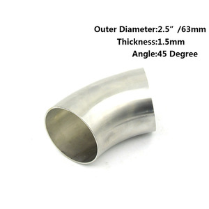 ข้อต่อท่อเหล็กสแตนเลส 63 มม. 45 องศา สำหรับท่อเหล็กอุตสาหกรรม - Product Image 3