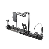 Évier de cuisine en acier inoxydable 304 à cascade, cuve unique, intelligent avec support pour téléphone, pour la maison