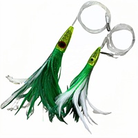 Leurre de pêche OEM en résine PVC, type jupe de poulpe de 6 pouces, plume de thon, balle de marlin, swimbait pour la pêche à la traîne en rivière, en eau salée et en bateau