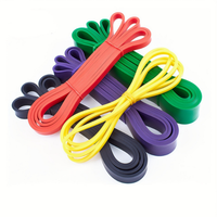 Juego de Bandas Elásticas de TPE o Látex de Alta Resistencia, Bandas de Ejercicio Largas para Entrenamiento Deportivo