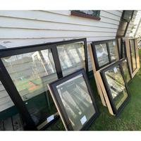 Fenêtre à persiennes en aluminium fixe au sol et au plafond, grand panneau de verre, vue panoramique, isolation thermique, insonorisation, certifiée Energy Star