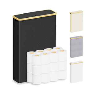 Stockage mince de <span class=keywords><strong>papier</strong></span> hygiénique de conception moderne avec le couvercle peut contenir 24 rouleaux réguliers et 18 méga rouleaux de support de panier conteneur de poubelle - Product Image 1