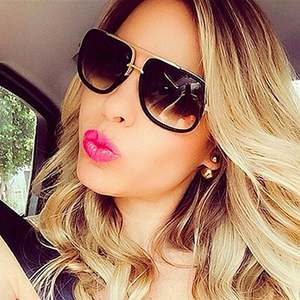 Gafas de Sol Cuadradas con Marco Grande de Metal para Mujer, Diseño Vintage de Lujo, Protección UV400, Logotipo Personalizado, Venta al Por Mayor - Product Image 3