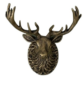 طلب كبير اليدوية العتيقة النحاس الزخرفية على شكل حيوان رأس الباب مقبض للبيع البرونزية سحب الباب - Product Image 1