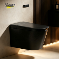 Nouvelle toilette intelligente électrique murale japonaise de luxe noire 2026 avec télécommande 001