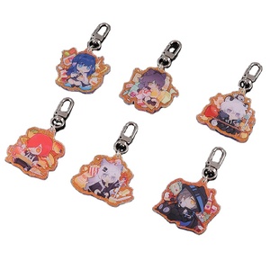 Custom Printed Acrylic Keyring Make Own blank glitter plastic Acrylic Keychain Charms