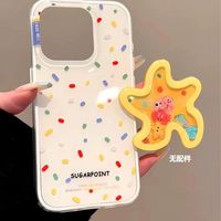 Coque de téléphone à motif de points colorés pour 17 Pro Max, coque rigide avec grandes découpes pour appareil photo, matériau PC, antichoc, 16promax