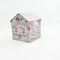 Boîte cadeau de rangement en forme de maison des fabricants personnalisés Boîtes en fer métallique pour biscuits, bonbons Emballage de qualité supérieure