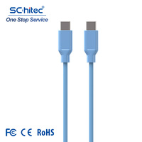 Cable USB C a USB C Schitec Macoron de 60W, 1M, TPE, Carga Rápida, Cable de Carga Tipo C, Sincronización de Datos de Alta Velocidad, Cable para Teléfono para iPhone