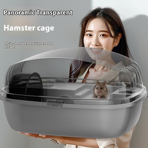 Lusso panoramico acrilico criceto gabbia di zonizzazione scientifica orso Habitat Villa in plastica solida con chiusura a bottone - Product Image 5