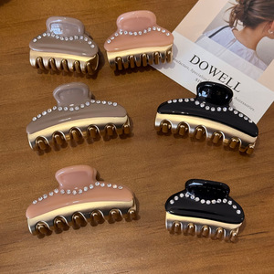 Pince à cheveux Vendôme en acétate vintage français pour femme, avec diamants, polyvalente, pour l'arrière de la tête, idéale comme cadeau - Product Image 2