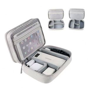 Electronics Organizer Travel Case Travel <b>Cable</b> Organizer Pouch Double Layer <b>Cable</b> Storage <b>Bag</b> - Product Image 1