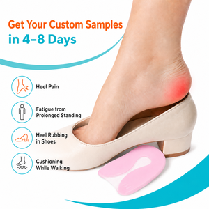 Cuscinetti in Silicone per Tallone Regolabili del Produttore, Inserti per Scarpe per Fascite <span class=keywords><strong>Plantare</strong></span>, Solette, Rialzi per Tallone, Cuscinetti per <span class=keywords><strong>Tacchi</strong></span> <span class=keywords><strong>Alti</strong></span> - Product Image 2