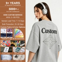 T-shirt personnalisé avec logo vintage, lavage à l'acide, DTG DTF, coton lourd, t-shirt oversize pour homme, 100% coton pour t-shirt homme