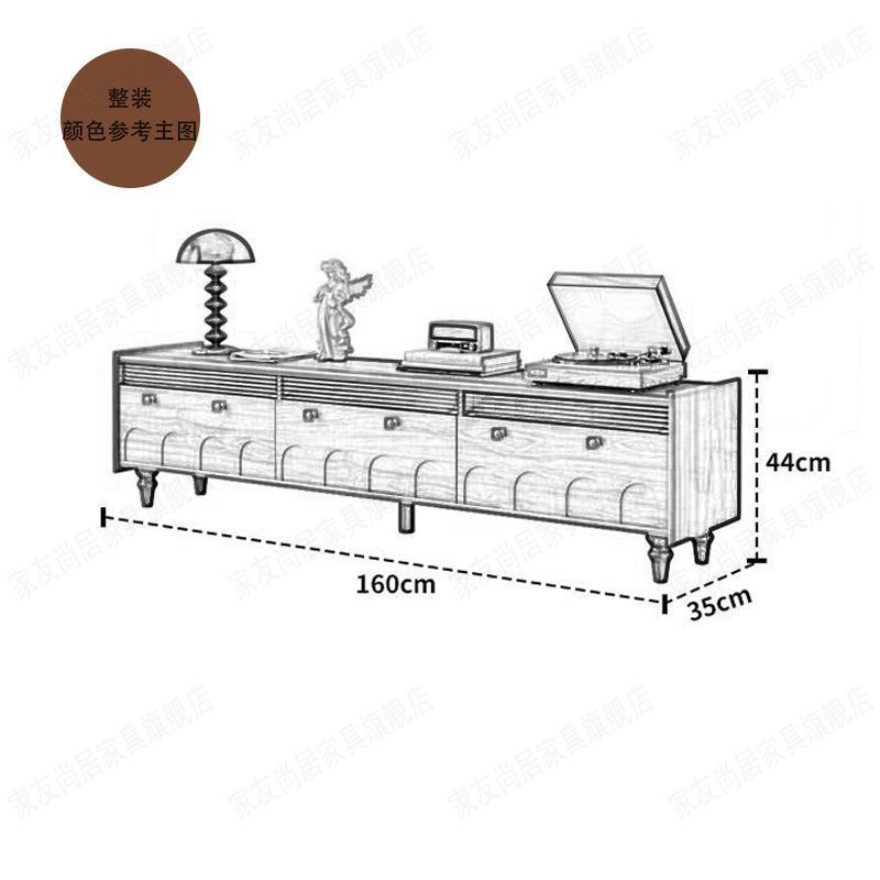 Soporte para TV de 160 cm de largo [completamente ensamblado]
