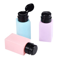Flacon professionnel pour ongles de 220 ml, vide, avec pompe à pression, en plastique, portable, pour dissolvant de vernis solide, nettoyant, acétone, maquillage, manucure