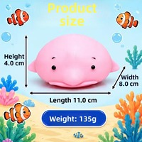 Set Bola Ikan Blob Empuk Renyah Buatan Tangan Grosir, Mainan Isi Blok Bangunan, Mainan Remas, Suara ASMR, Pereda Stres Sensorik, Mainan Fidget