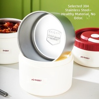 Boîte à lunch isotherme portable, étanche, de qualité alimentaire, avec intérieur en acier inoxydable scellé indépendamment, isolée sous vide