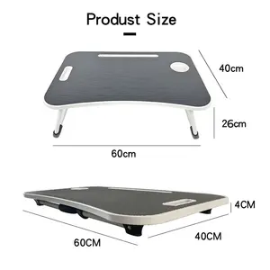 Home Office Small MDF Wood Portable Foldable Desk Folding Laptop Table For Bed