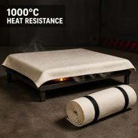 Couverture anti-feu portable en tissu maillé de fibre de verre E-Glass résistant à la chaleur, sans alcali, pour soudure, machine automobile, urgence extérieure