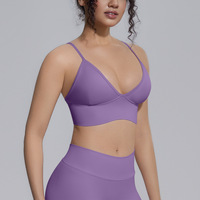 Soutien-gorge de sport personnalisé pour femme, anti-choc, à séchage rapide, respirant, sans couture, tricoté, couleur unie, maintien élevé, ajustement parfait
