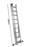 Escaliers pliants en aluminium de haute qualité En131 échelle d'extension polyvalente approuvée avec de larges marches pour une utilisation en atelier en plein air