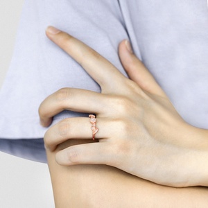 Anillos de Plata de Ley 925 con Diseño Geométrico para Uso Diario, Chapados en Rodio y Oro, Modernos, para Mujer, para Aniversario, Boda, Fiesta - Product Image 6