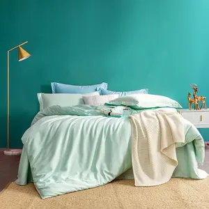 定制酒店床上用品四套棉平板被套床上用品带枕套条纹床罩
