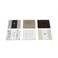Interruptor de Pared Europeo de Mármol Blanco, Marco Modular con Interruptor de Palanca de Bronce, Estilo KLASS Moderno para Apartamentos y Hoteles