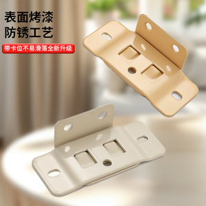 Support d'angle à clipser de style américain, petite et grande taille, avec fixation par clip pour support d'étagère de placard, connecteur de renforcement - Product Image 1