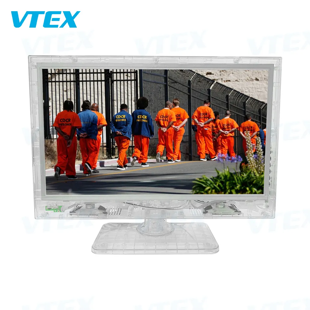 La prigione del governo di alta sicurezza usa la copertura trasparente della custodia TV 13 15 19 Set TV della prigione da 22 pollici