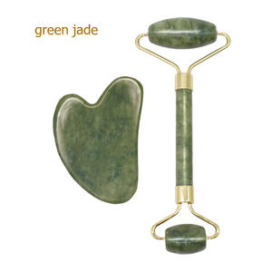 Grosir alat penggulung giok hijau Xiuyan alat wajah Guasha Rodillo De <span class=keywords><strong>Jade</strong></span> batu mata <span class=keywords><strong>Gua</strong></span> <span class=keywords><strong>Sha</strong></span> Set untuk wajah - Product Image 2