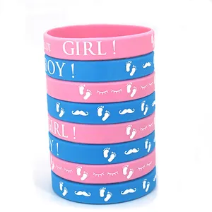 6Pcs/Set Team Boy Girl Party Rubber Wristband Multi-colored Silicone Team Bracelet for Party Baptism Decoration Supplies