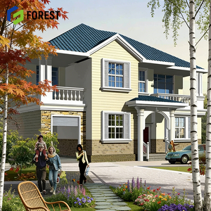 Casa Prefabricada de Diseño Moderno y Lujoso, Villa Modular Prefabricada para Hotel, Estructura de Acero Ligero de Cuatro Dormitorios para Construcción Rápida - Product Image 1