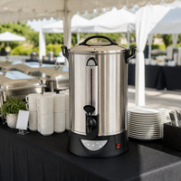 Chauffe-eau électrique professionnel en acier inoxydable 30L pour traiteur et banquets – Distributeur d'eau chaude commercial
